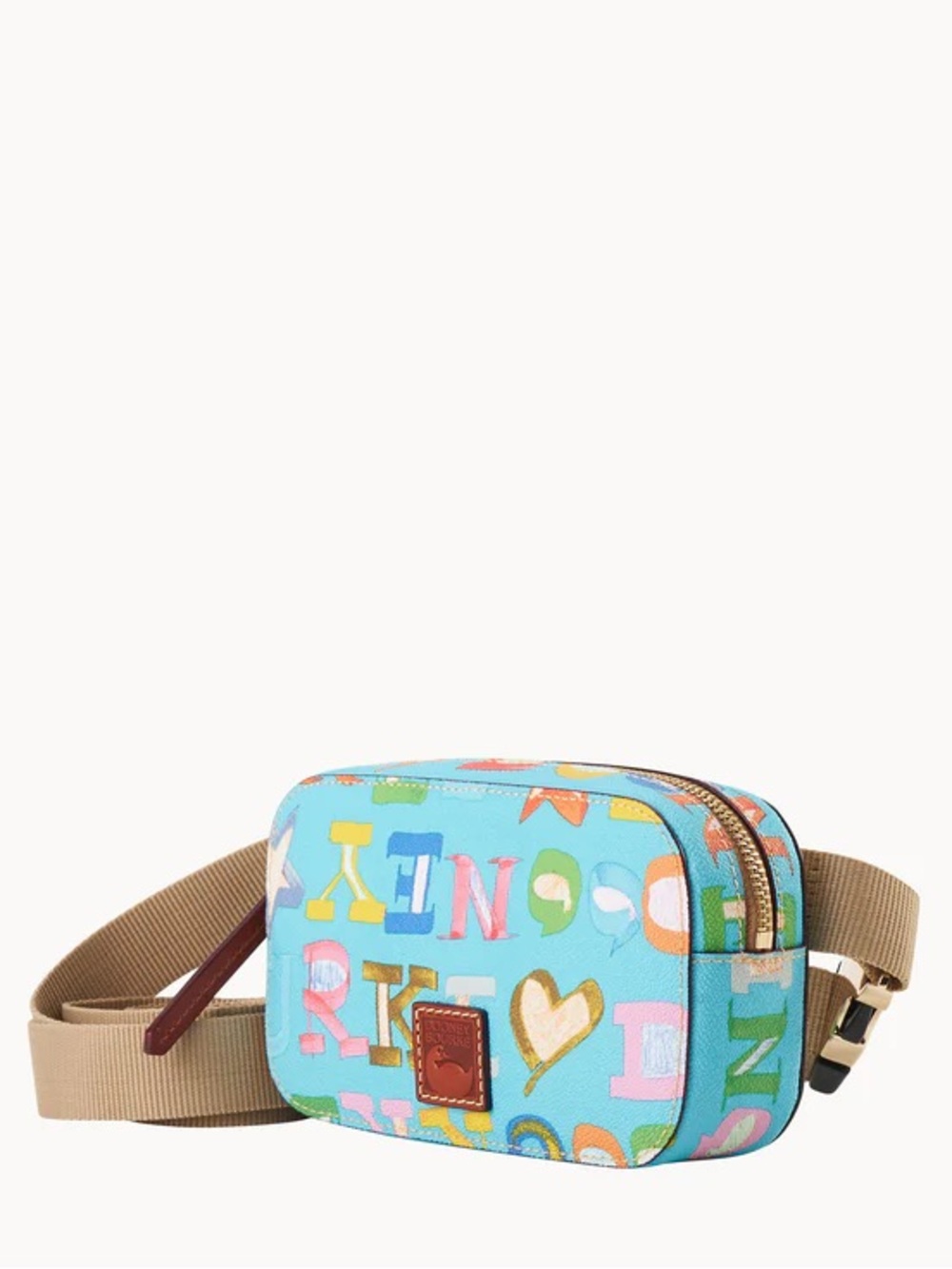 Dooney & Bourke Doodle II Coated Cotton Belt Bag NEW Caribbean blue - Picture 3 of 6